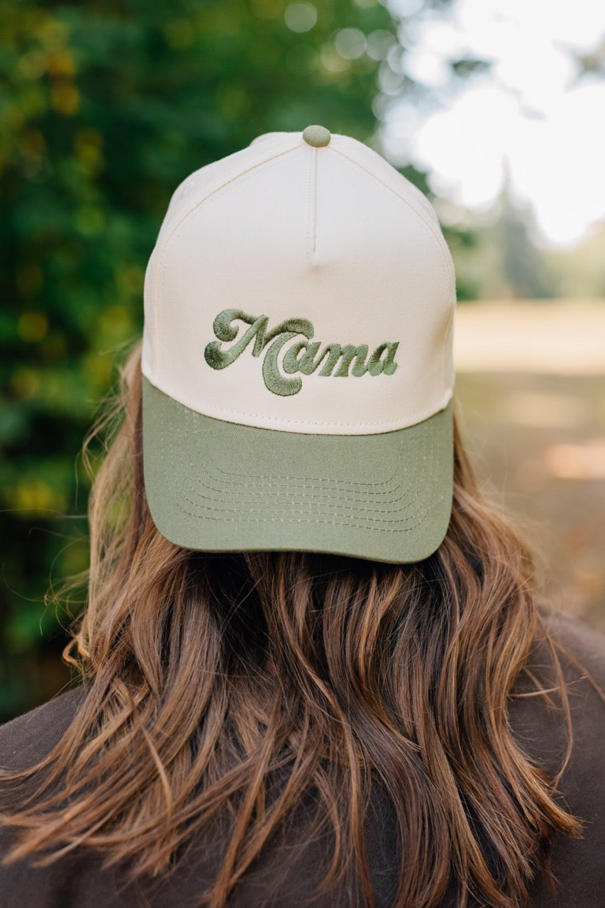 Mama in Green Trucker Hat