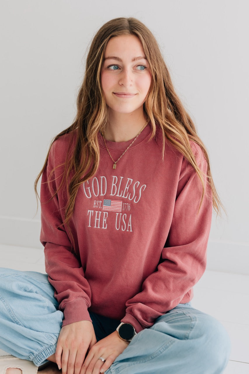 God Bless the USA Crewneck