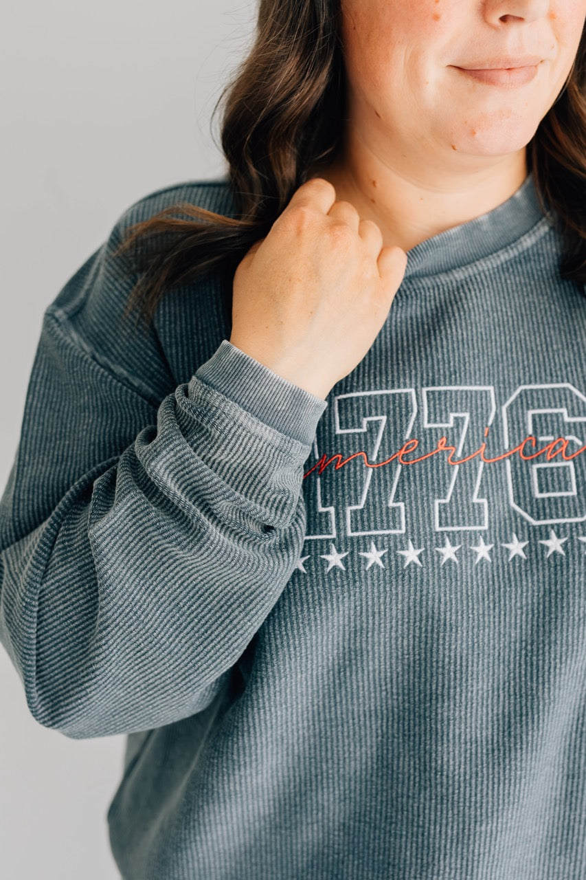 1776 Corded 100% Cotton Crewneck