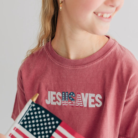 Youth Embroidered Tee // JesUSAves