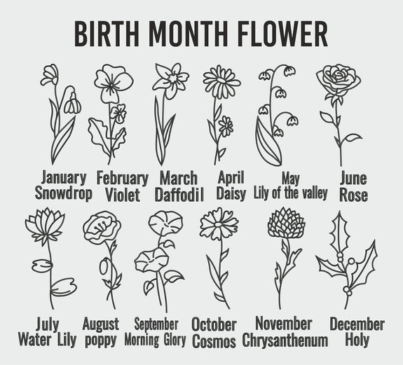 Custom Birth Flower Tote // 2 Sizes & 6 Color Options